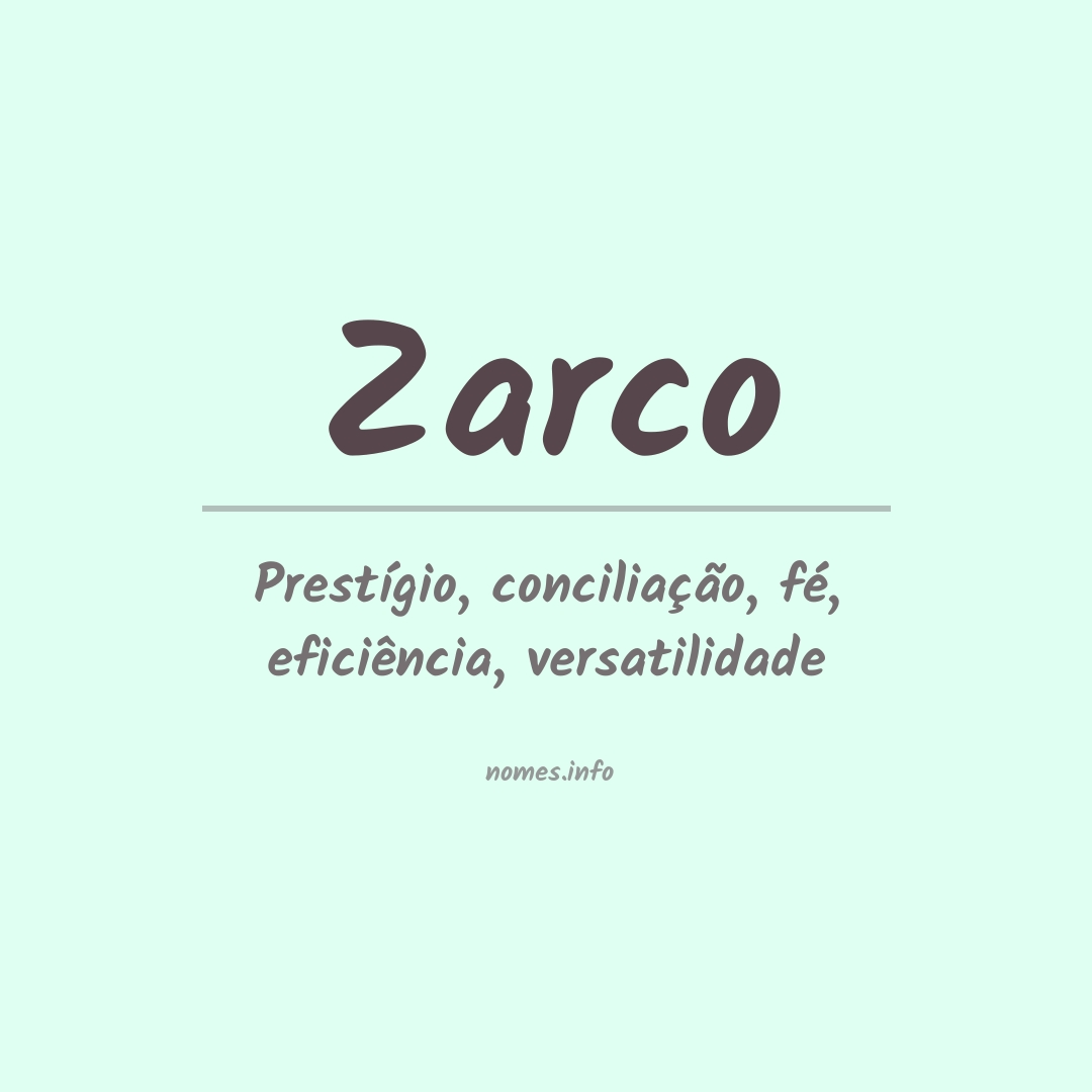 Significado do nome Zarco
