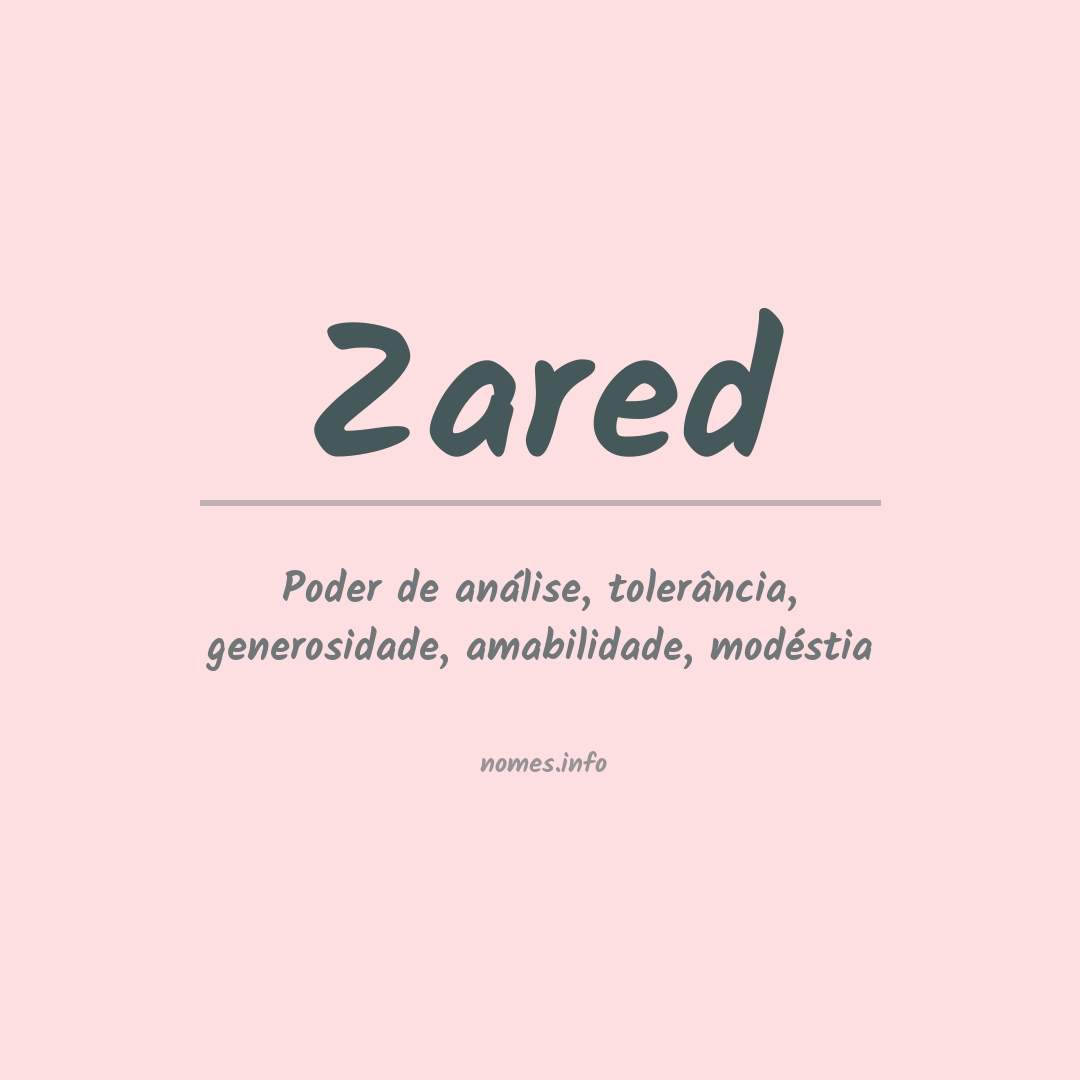 Significado do nome Zared