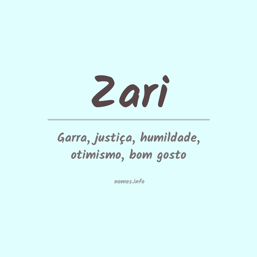 Significado do nome Zari