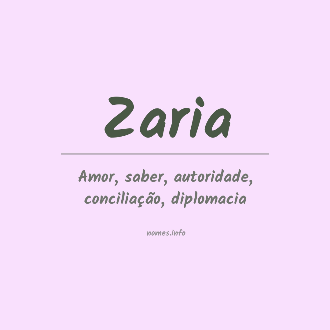 Significado do nome Zaria