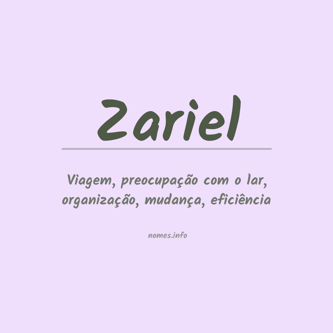 Significado do nome Zariel