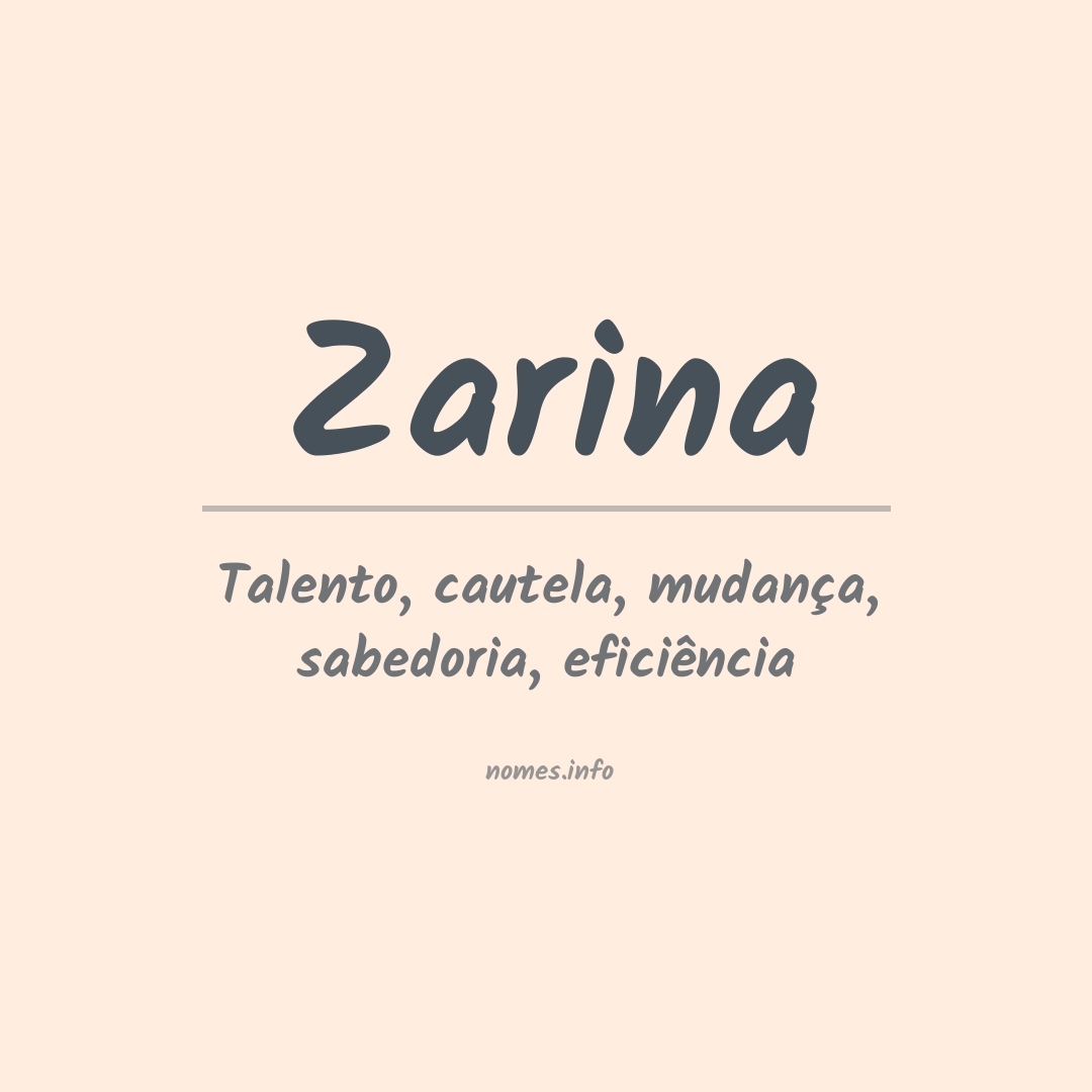 Significado do nome Zarina