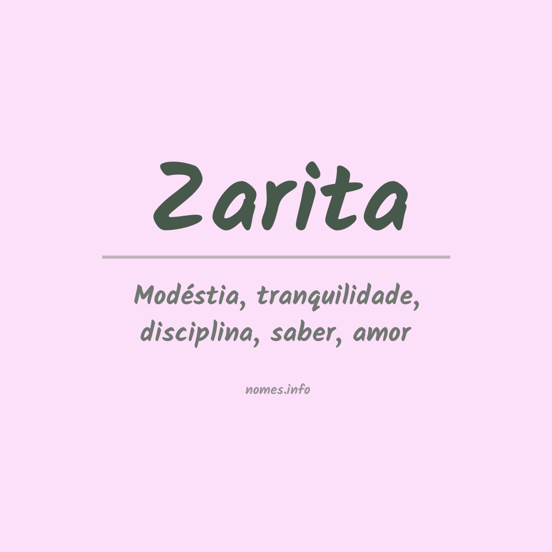 Significado do nome Zarita