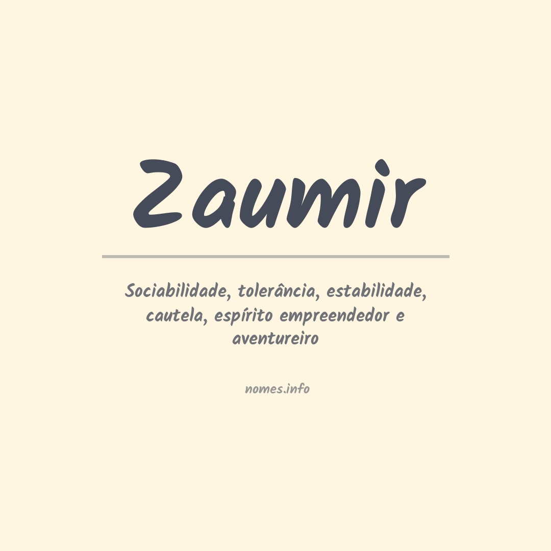 Significado do nome Zaumir