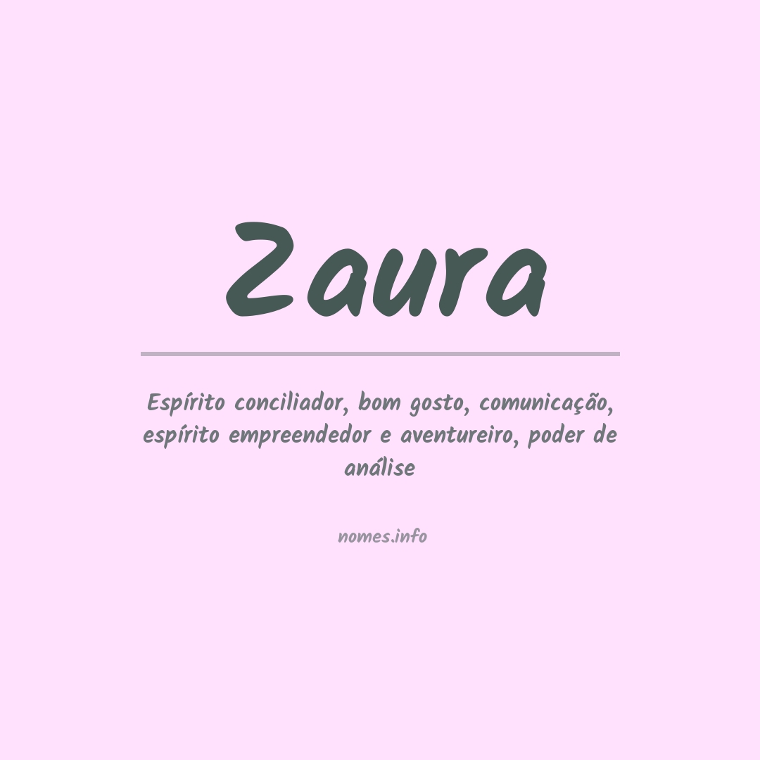 Significado do nome Zaura