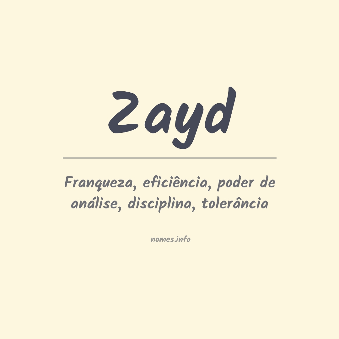 Significado do nome Zayd