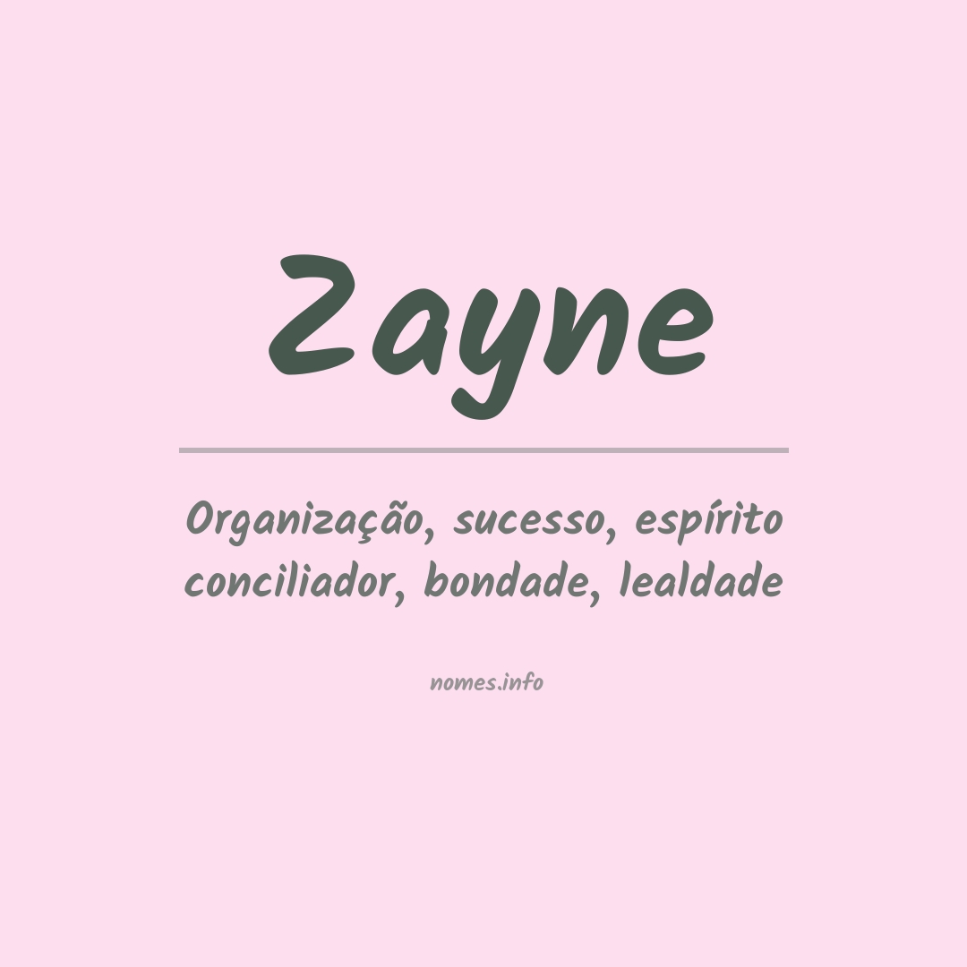 Significado do nome Zayne