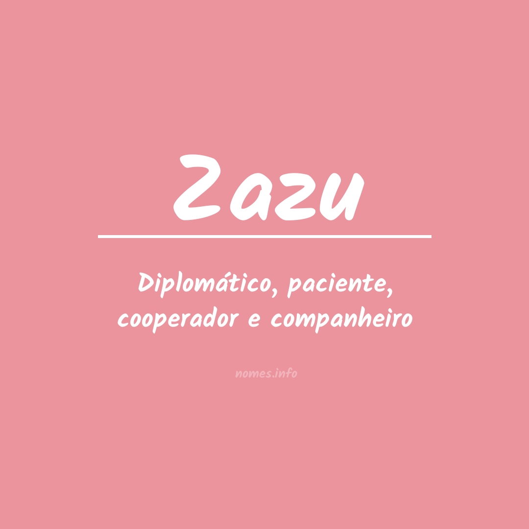 Significado do nome Zazu