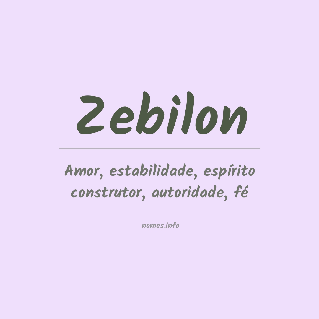 Significado do nome Zebilon