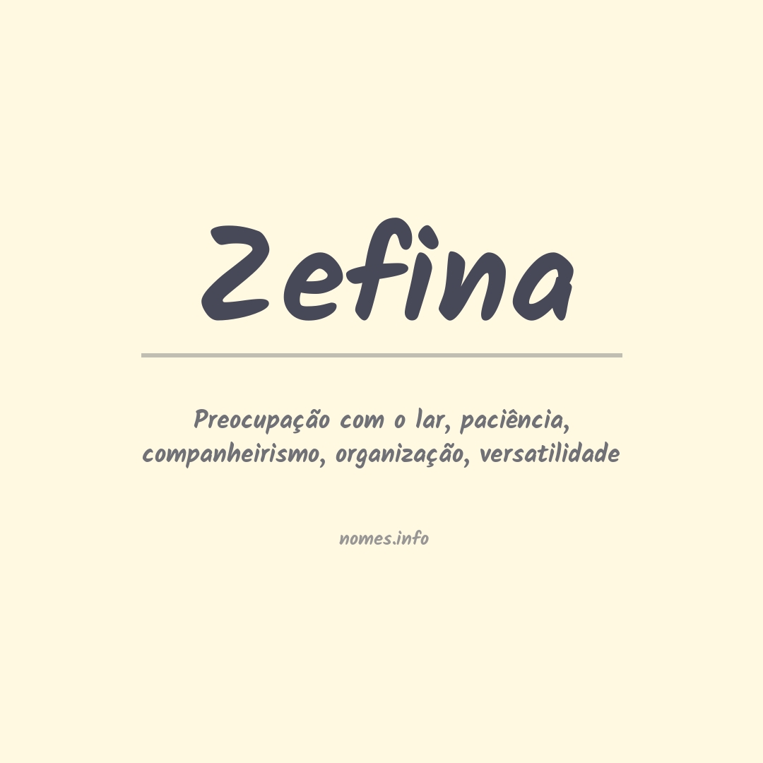 Significado do nome Zefina