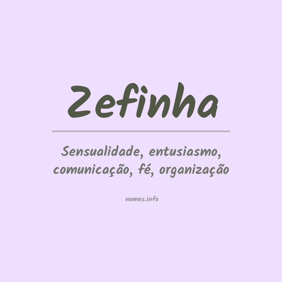 Significado do nome Zefinha