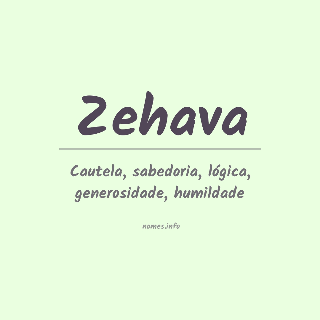 Significado do nome Zehava