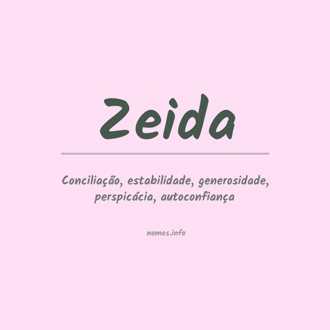 Significado do nome Zeida