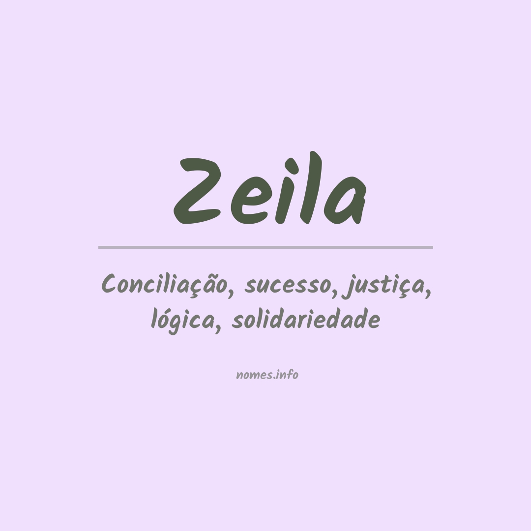 Significado do nome Zeila