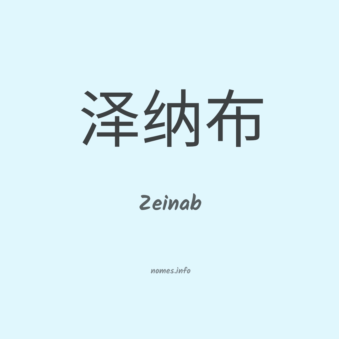 Zeinab em chinês