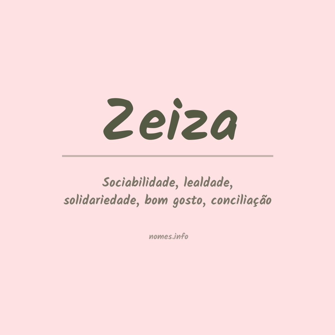 Significado do nome Zeiza