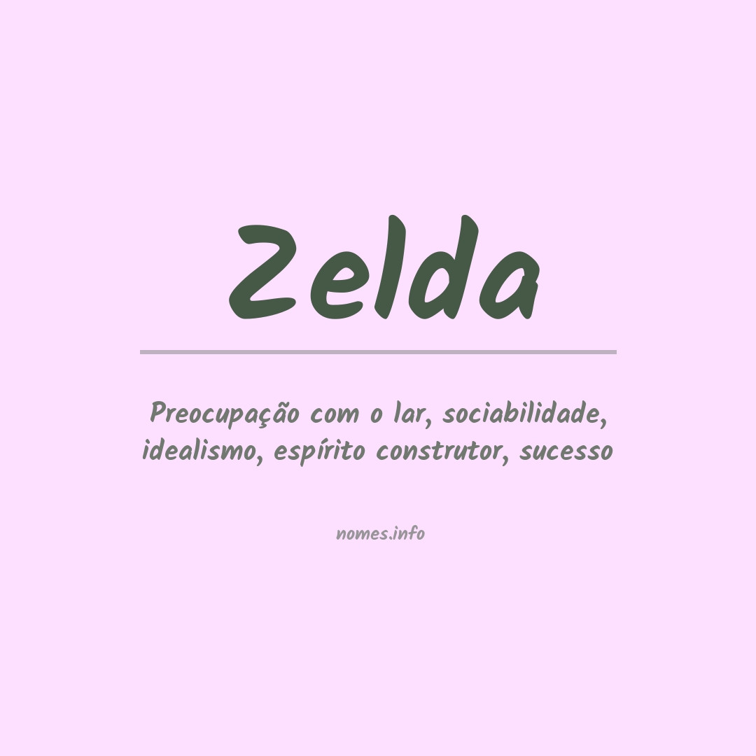 Significado do nome Zelda