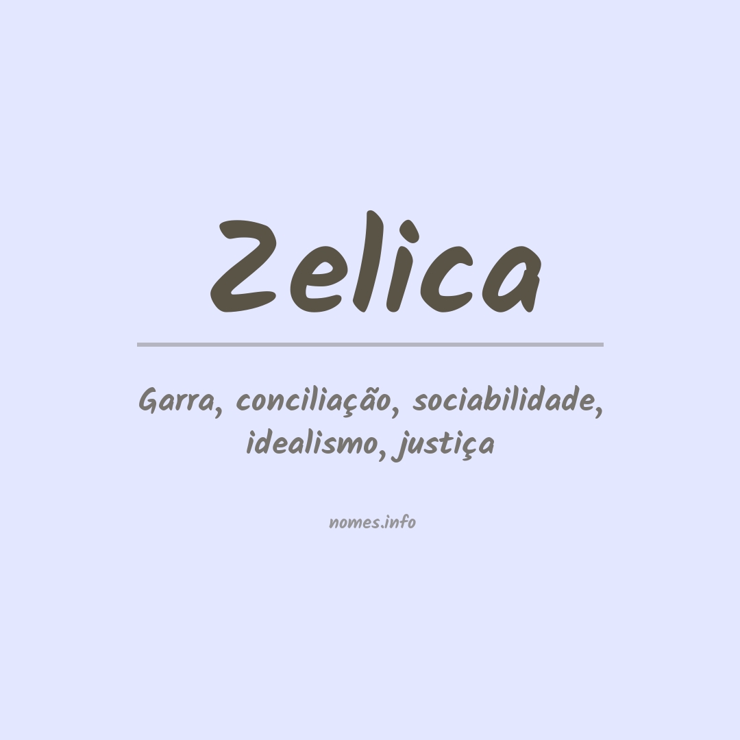Significado do nome Zelica