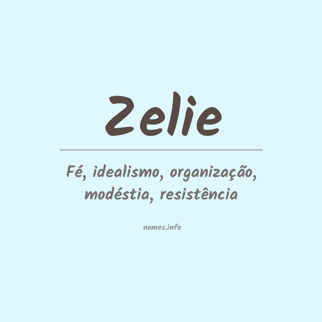 Significado do nome Zelie