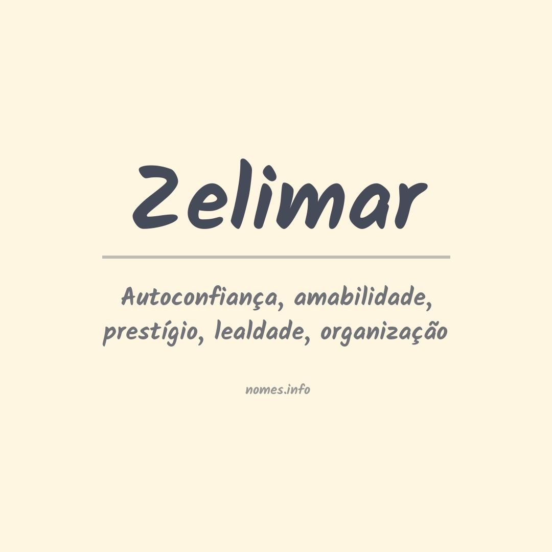 Significado do nome Zelimar