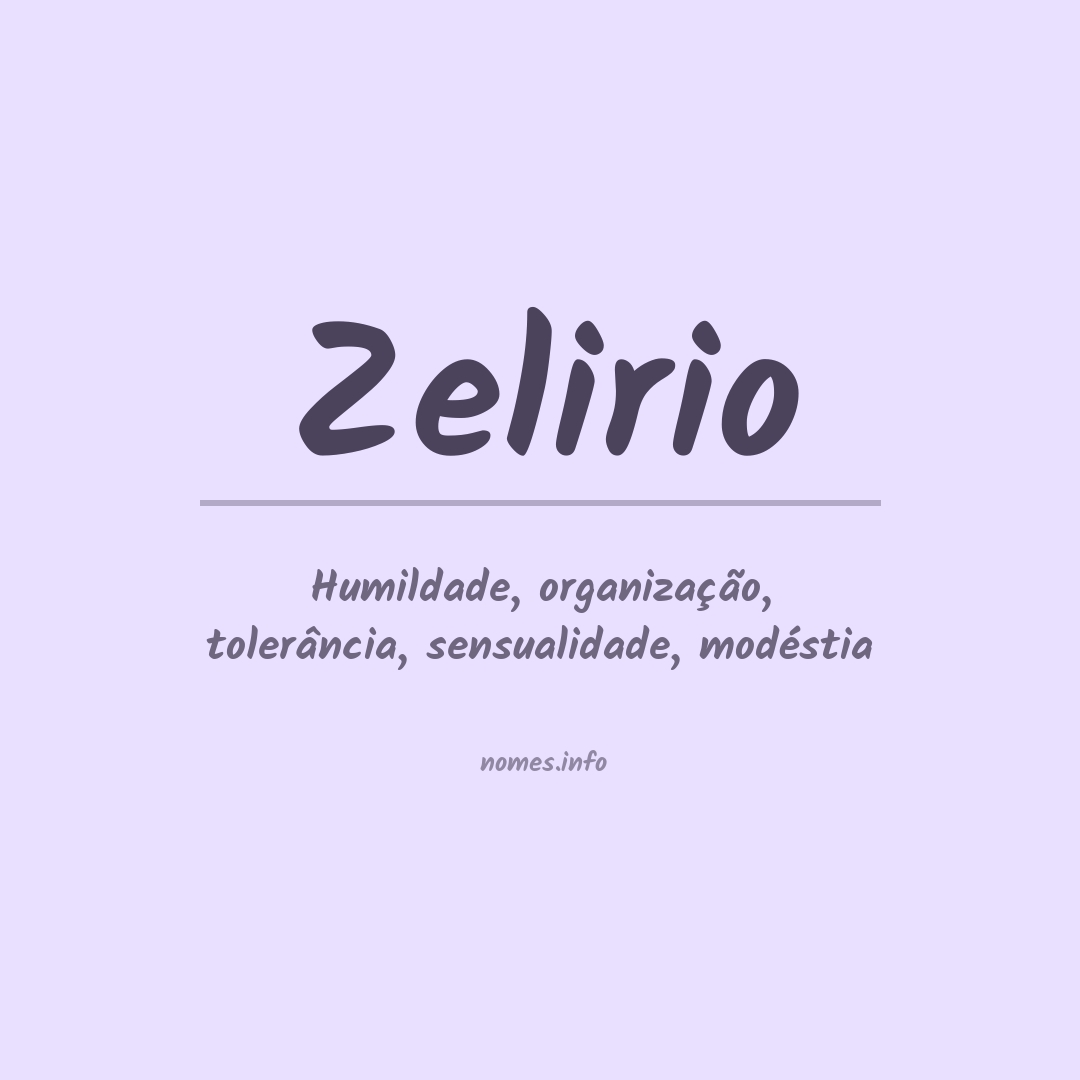 Significado do nome Zelirio