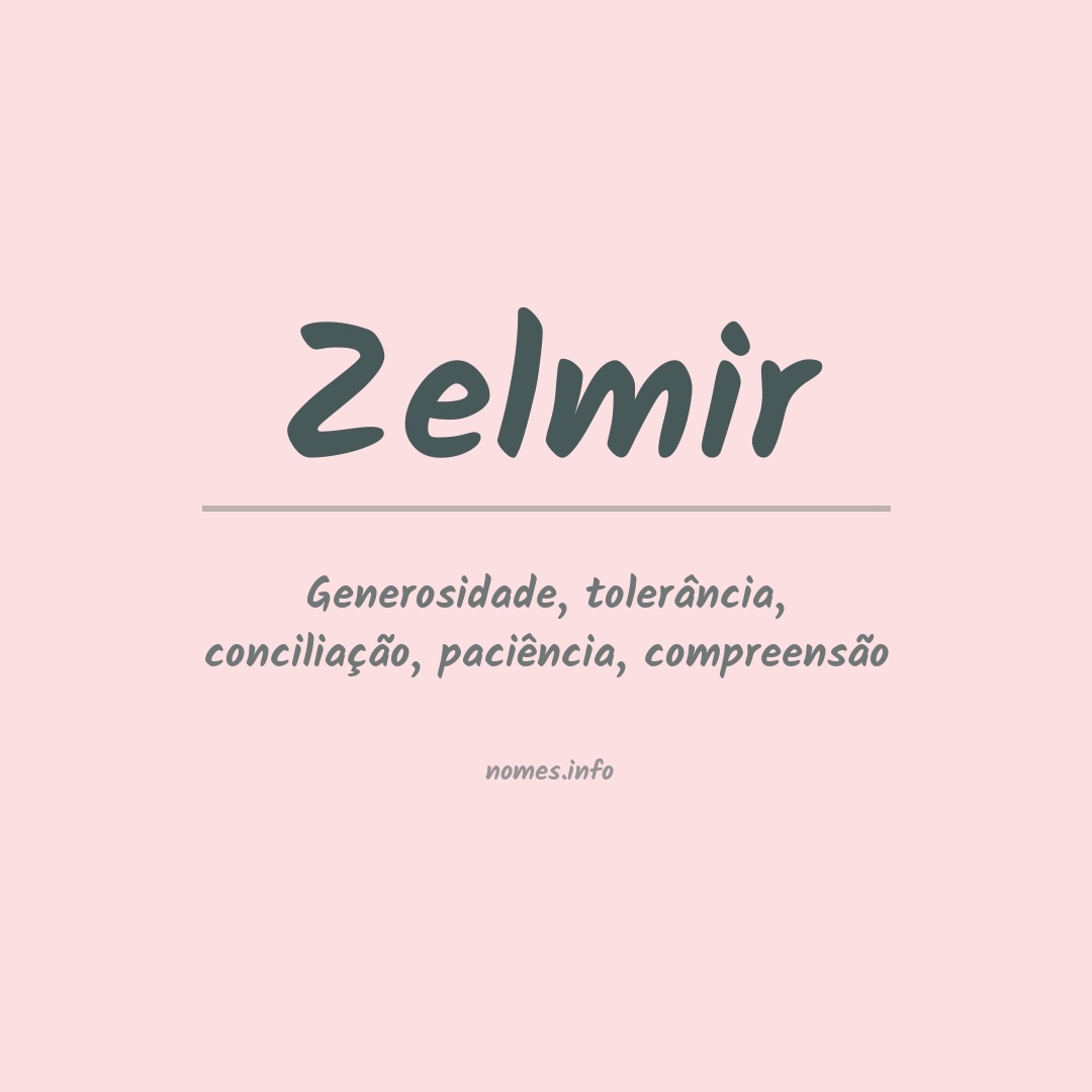 Significado do nome Zelmir