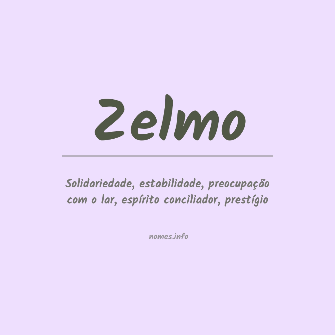 Significado do nome Zelmo