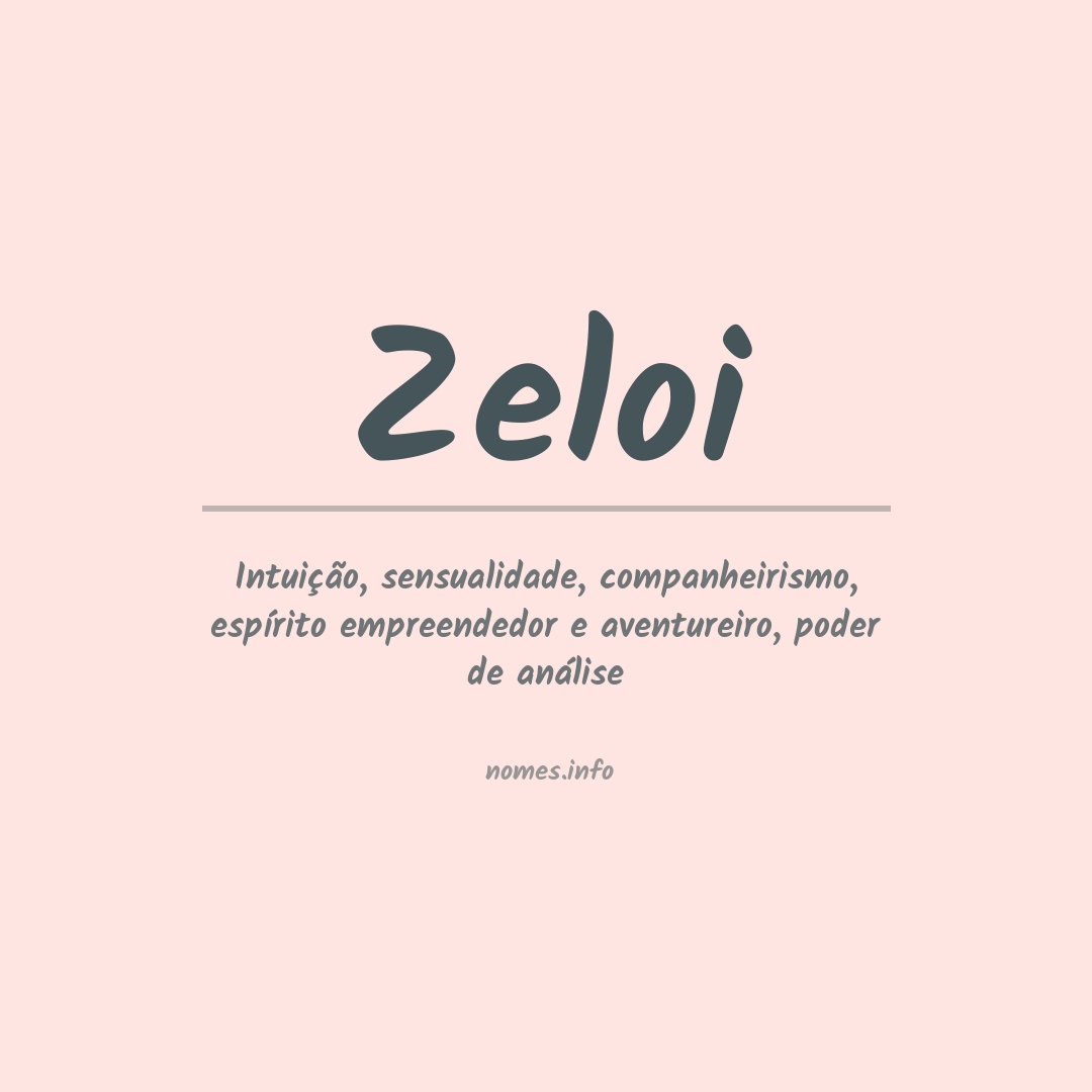 Significado do nome Zeloi