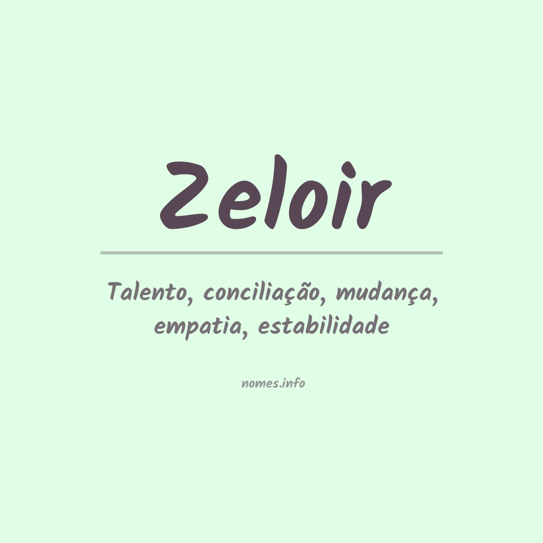Significado do nome Zeloir