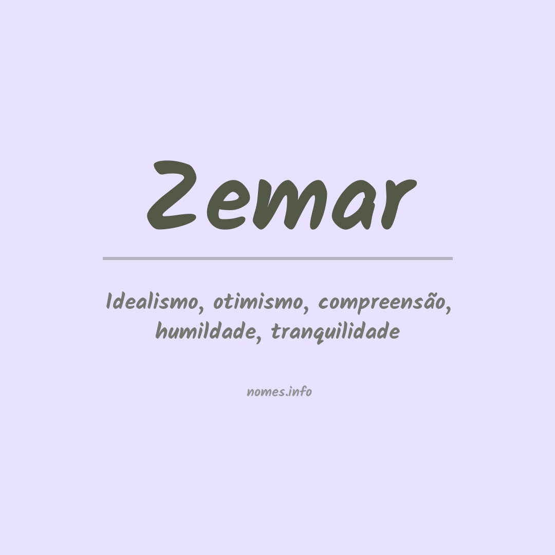 Significado do nome Zemar