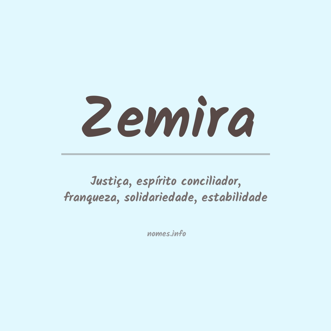 Significado do nome Zemira