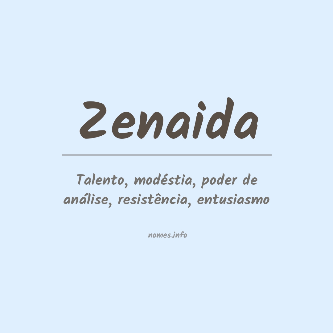 Significado do nome Zenaida