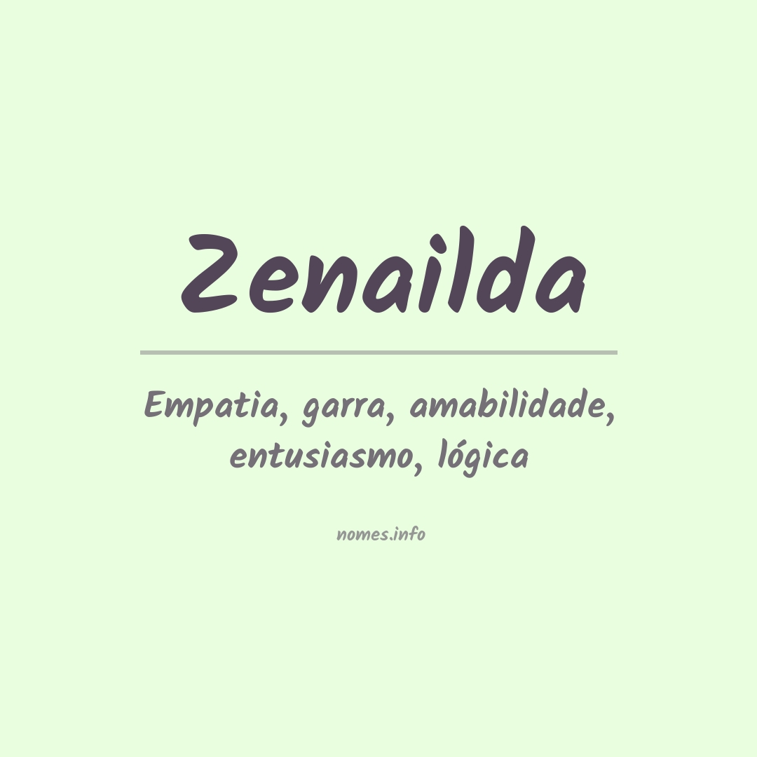 Significado do nome Zenailda