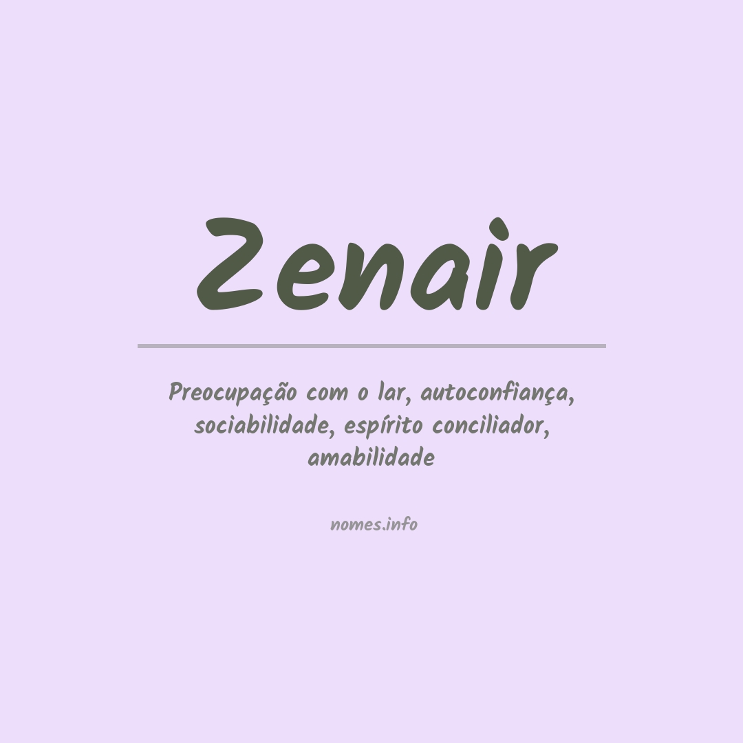 Significado do nome Zenair