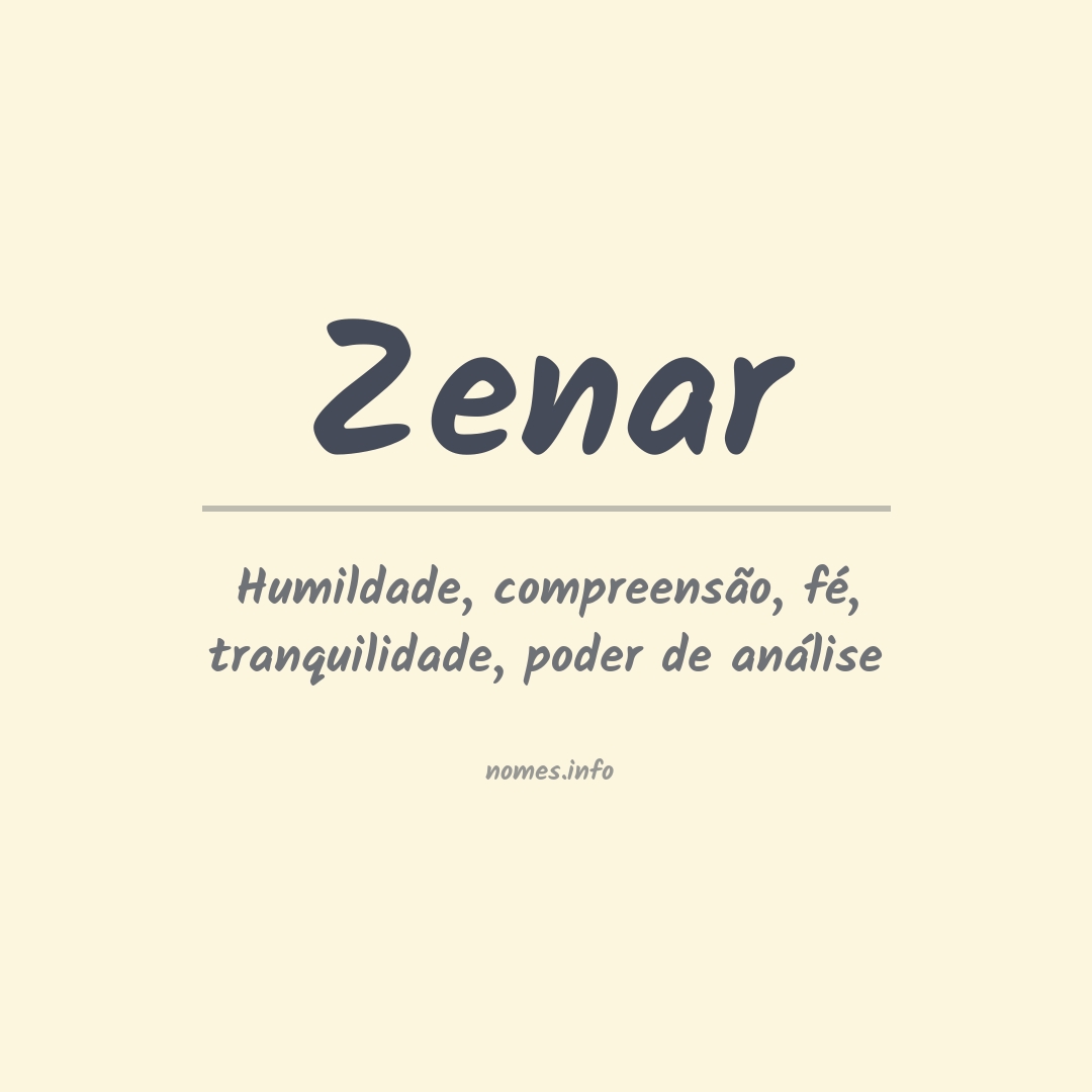 Significado do nome Zenar
