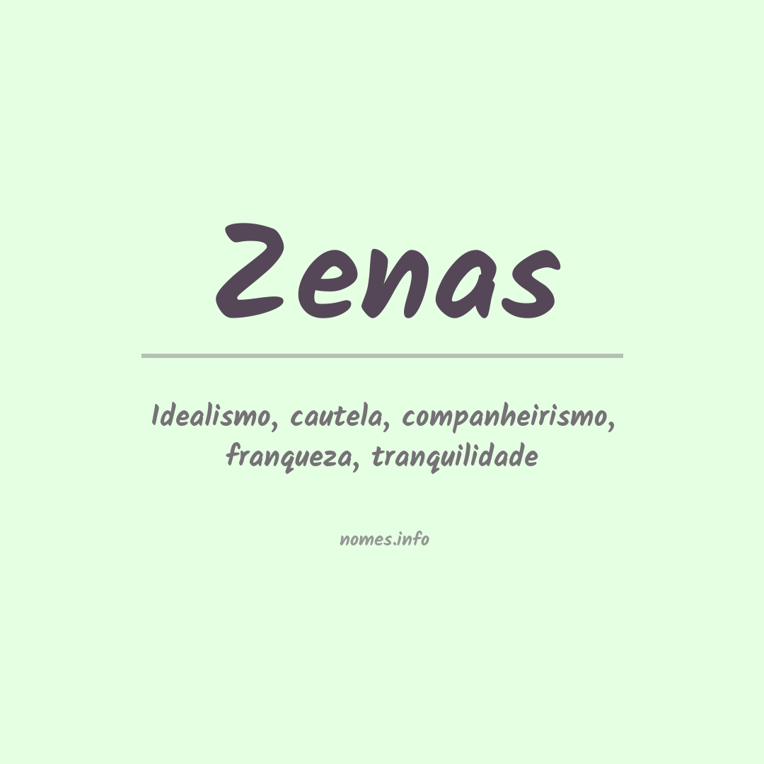 Significado do nome Zenas
