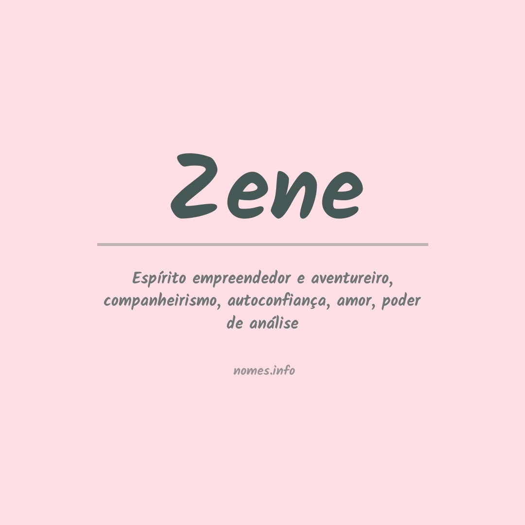 Significado do nome Zene