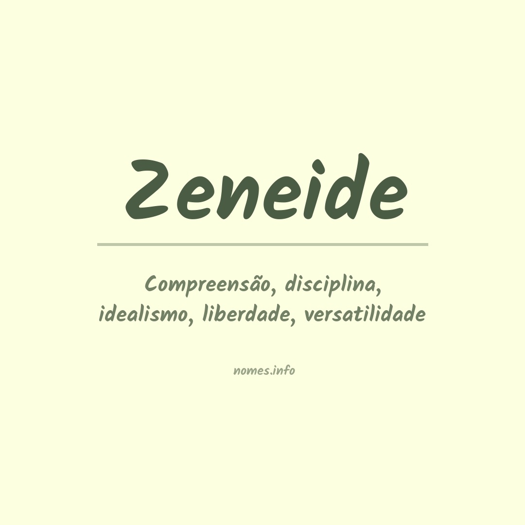 Significado do nome Zeneide