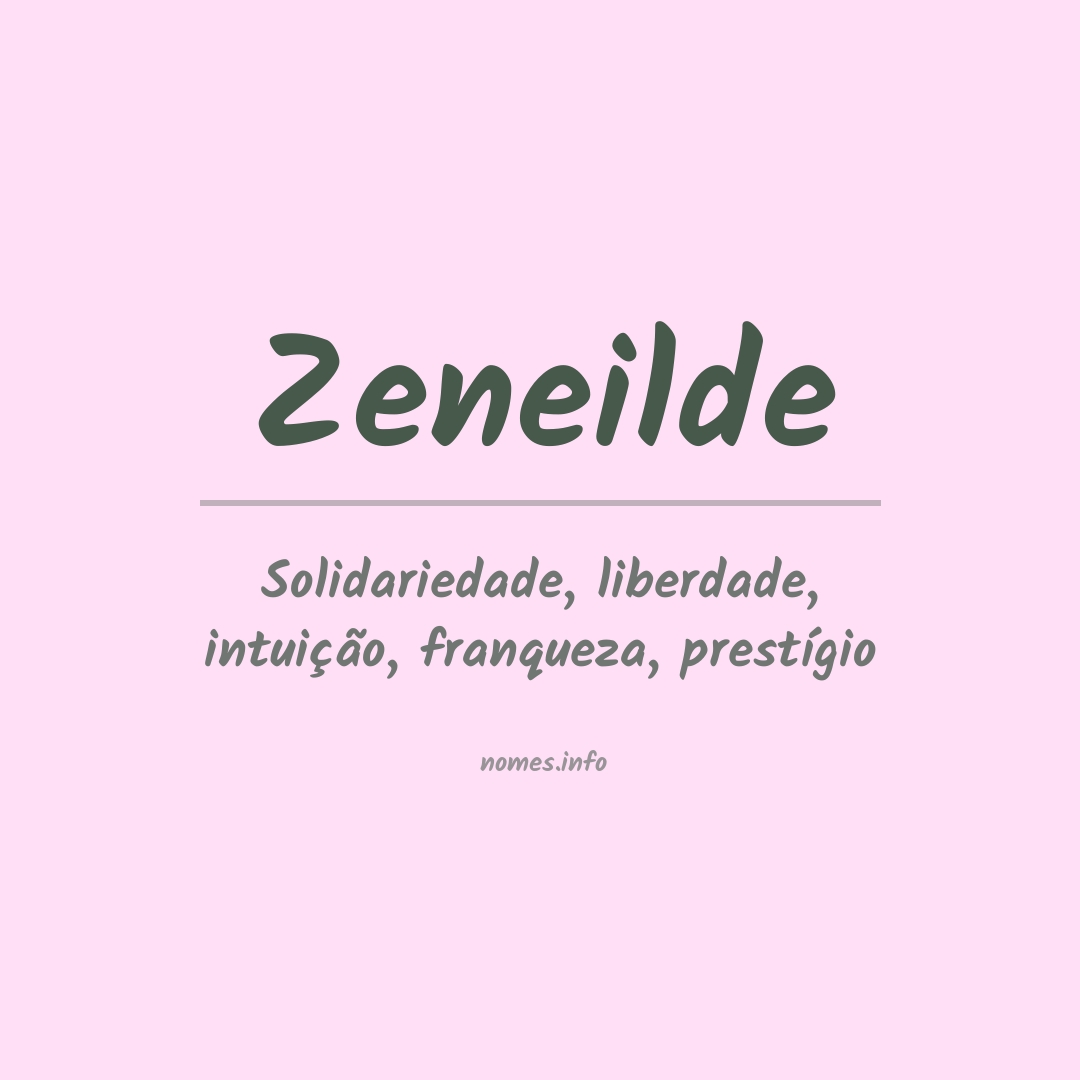 Significado do nome Zeneilde