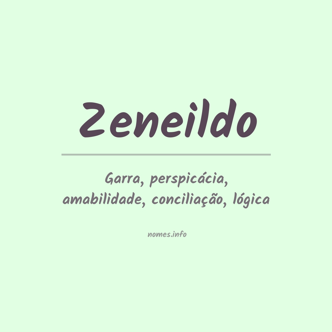 Significado do nome Zeneildo