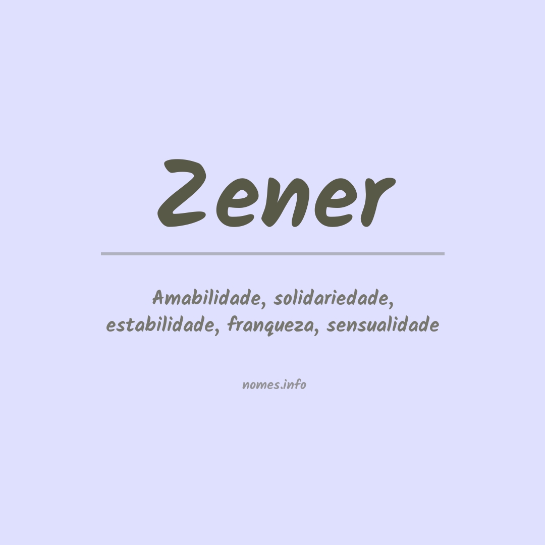 Significado do nome Zener