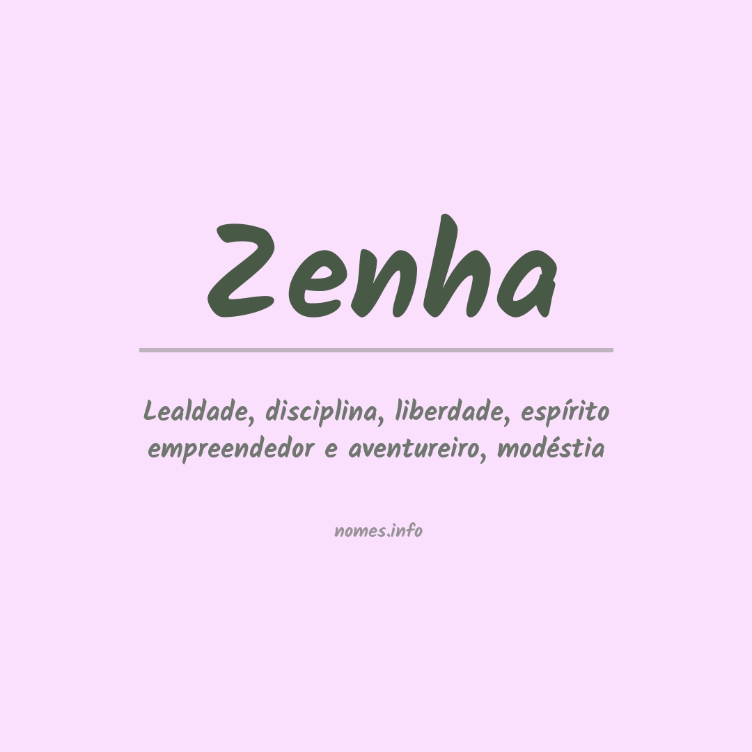 Significado do nome Zenha