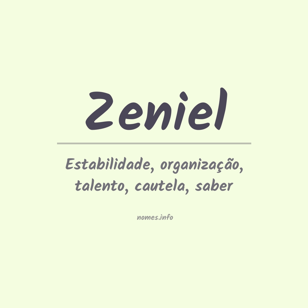 Significado do nome Zeniel