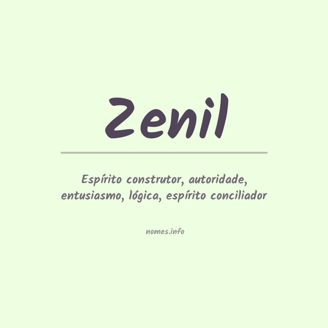 Significado do nome Zenil