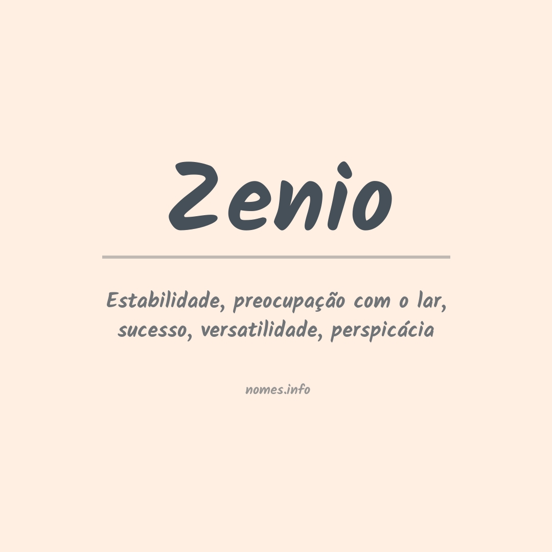 Significado do nome Zenio