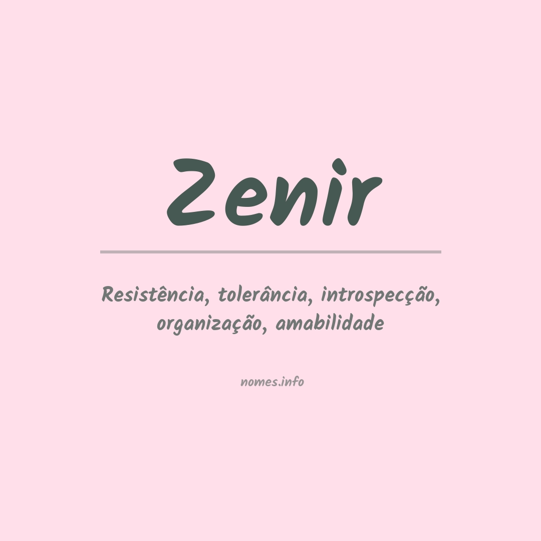 Significado do nome Zenir