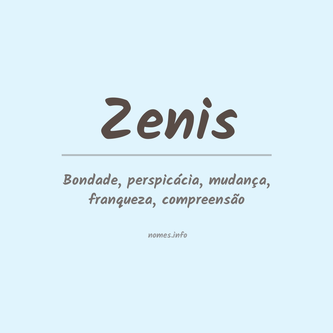Significado do nome Zenis