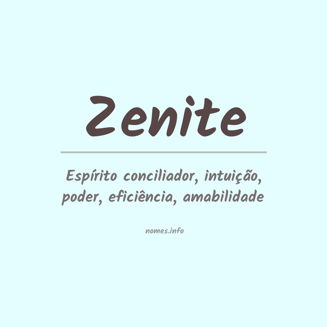 Significado do nome Zenite