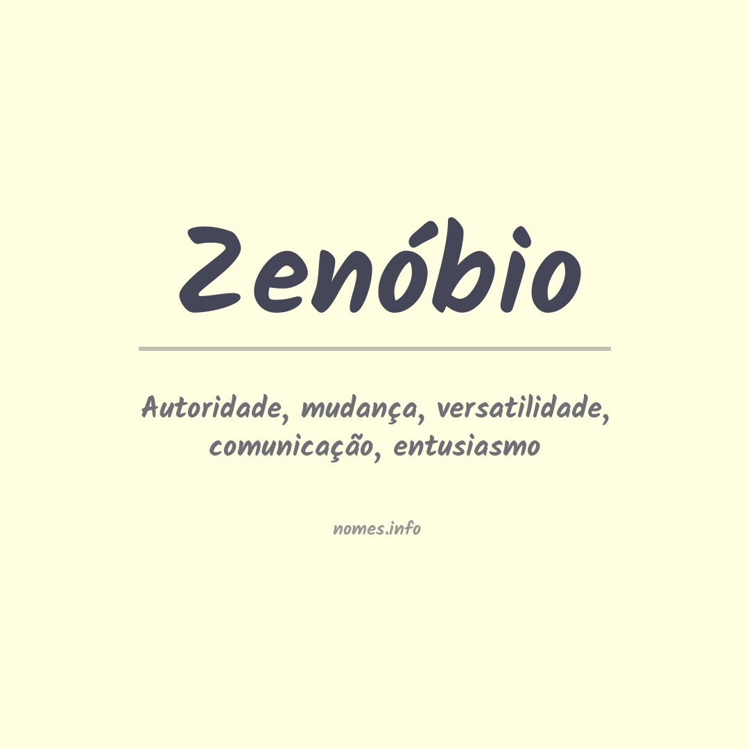 Significado do nome Zenóbio
