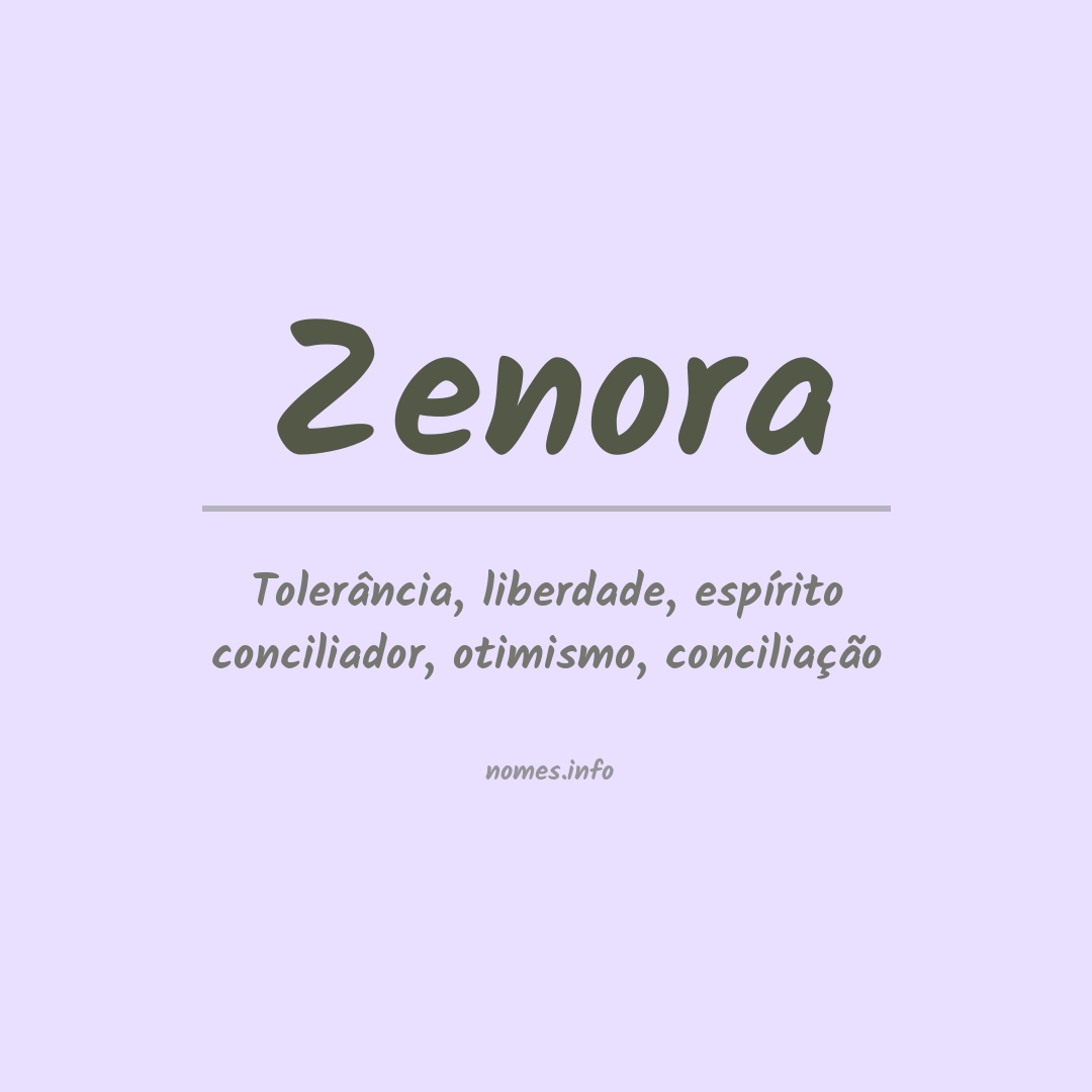 Significado do nome Zenora